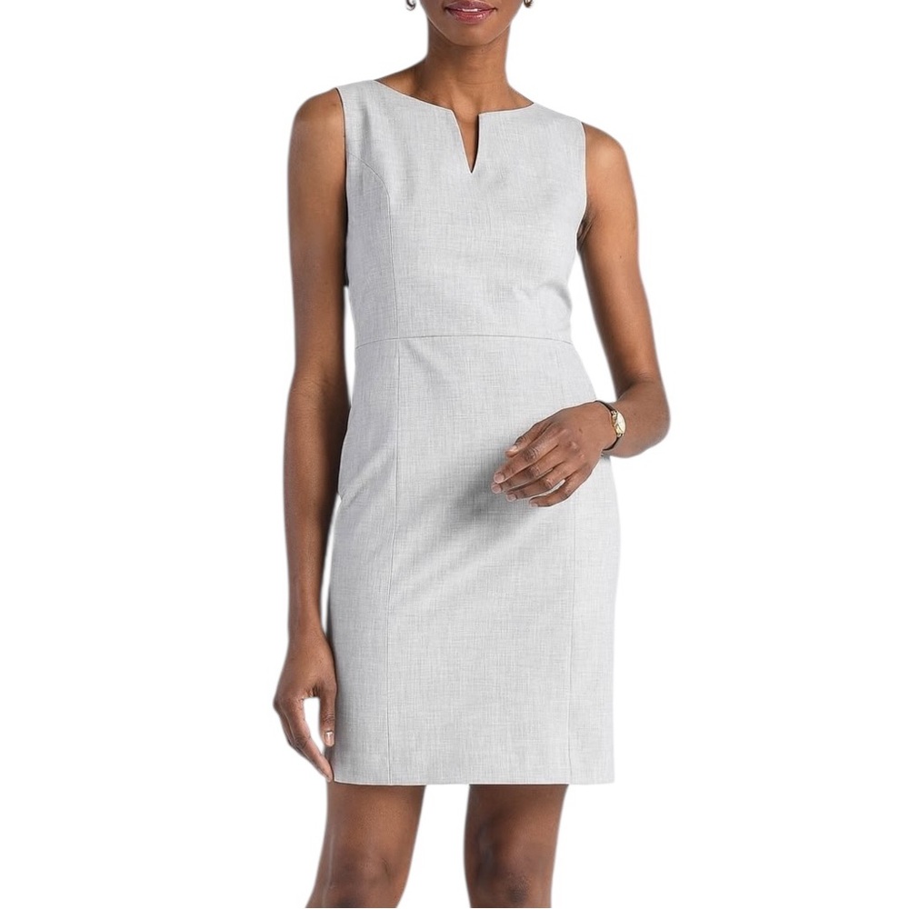 NWT Of Mercer Sterling Pearl Gray Sleeveless Sheath Mini Dress - 10